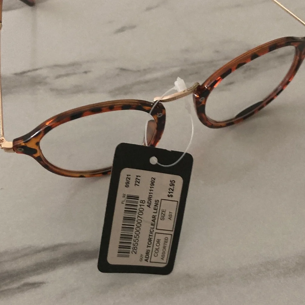 ME Makeover Essentials Tortoise Oval Glasses with Gold Bridge